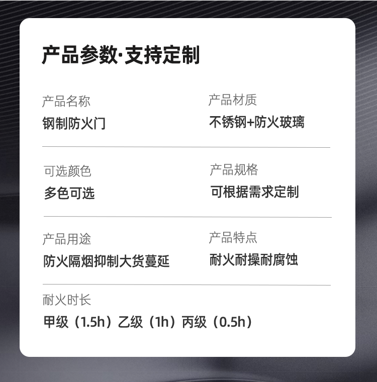 不锈钢玻璃防火门